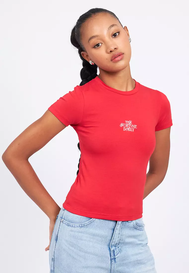 Graphic Short Sleeve Fitted T-Shirt