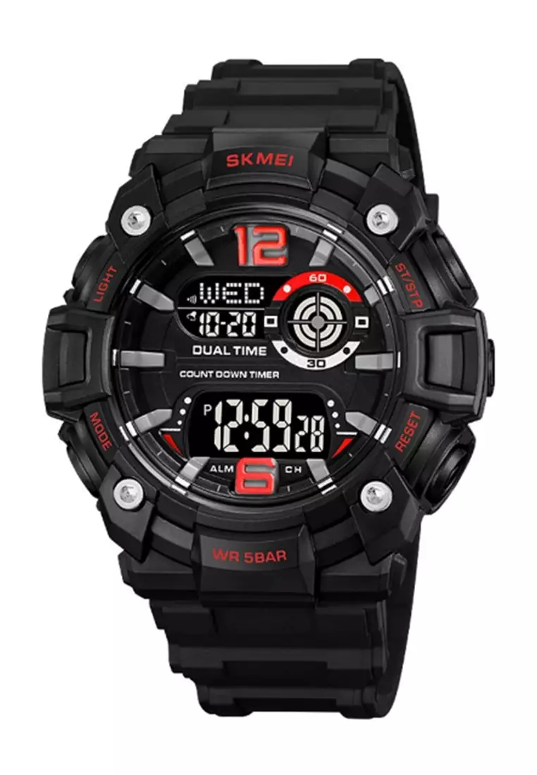 Jam Tangan Digital Pria Waterproof Many Function Strap Tali Material PU Silicone DV01 ORIGINAL