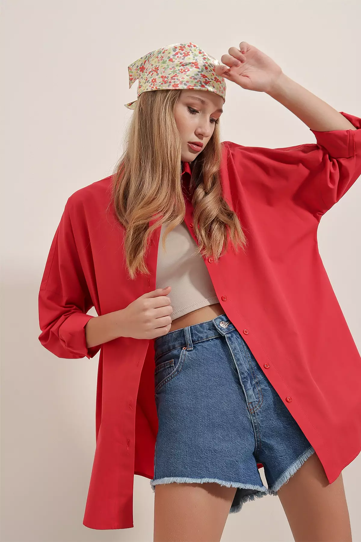 Oversized Long Basic Shirt