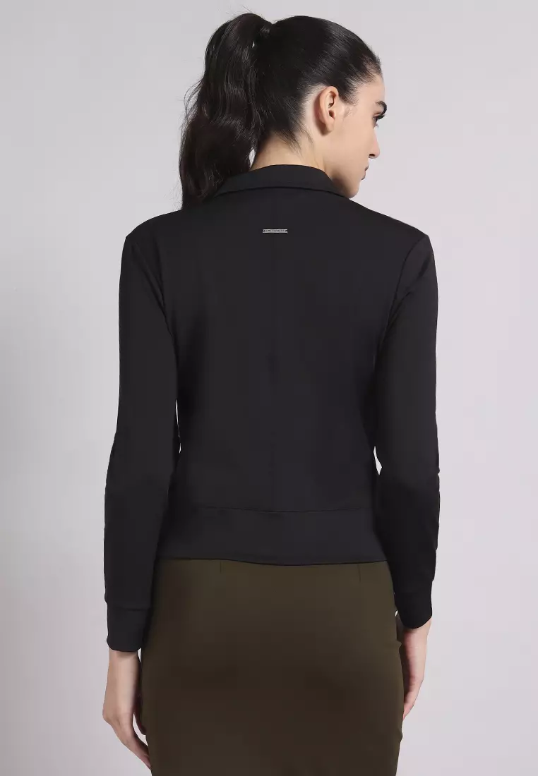Women's Vertex Luxe Crop Performance Black Jacket