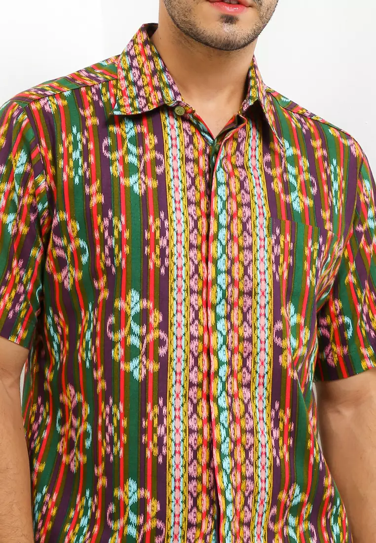 Hem Body Fit Batik Lurik Tenun