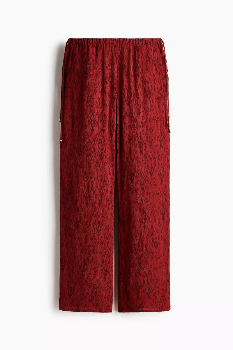 Viscose drawstring trousers