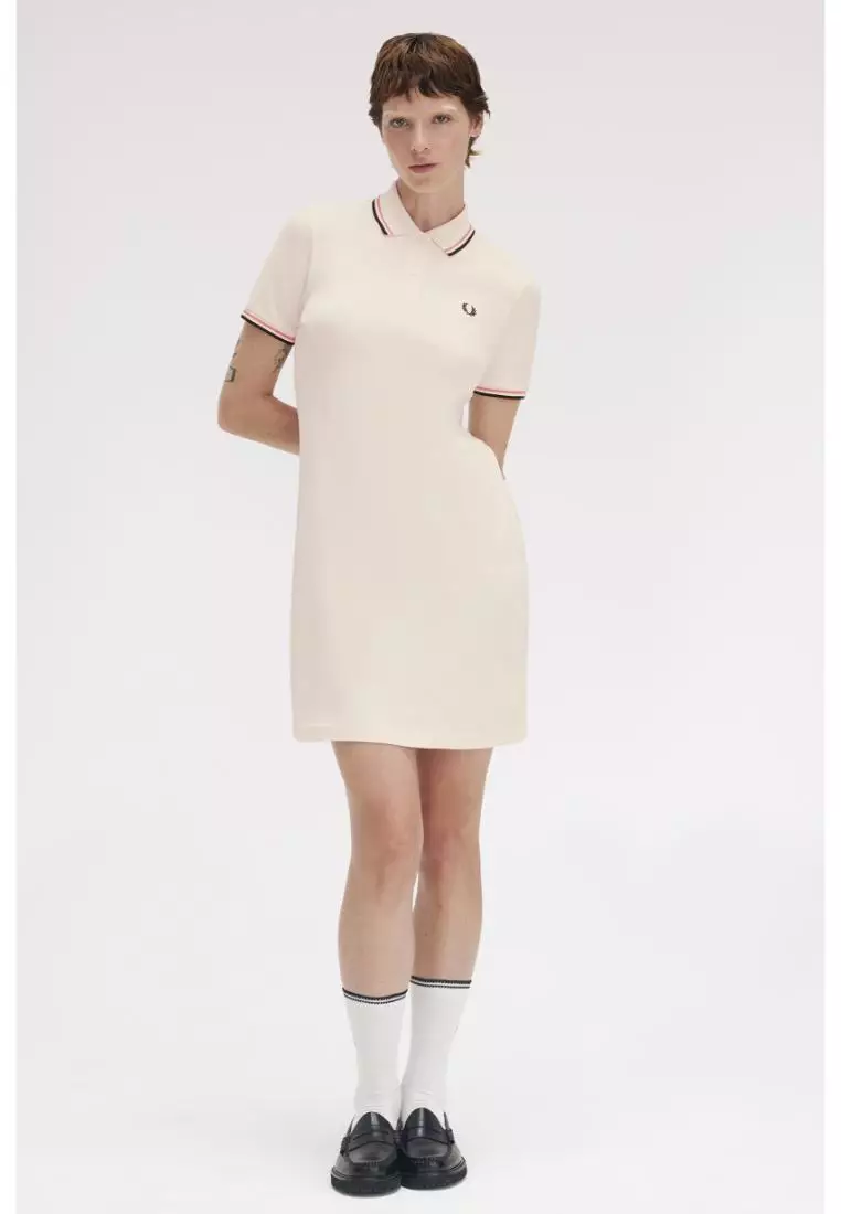 Fred Perry D3600 Twin Tipped Fred Perry Dress (Light Ecru / Putty Pink / Black)
