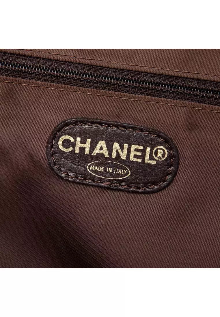 Pre-Loved Chanel Suede Lax Logo Tote