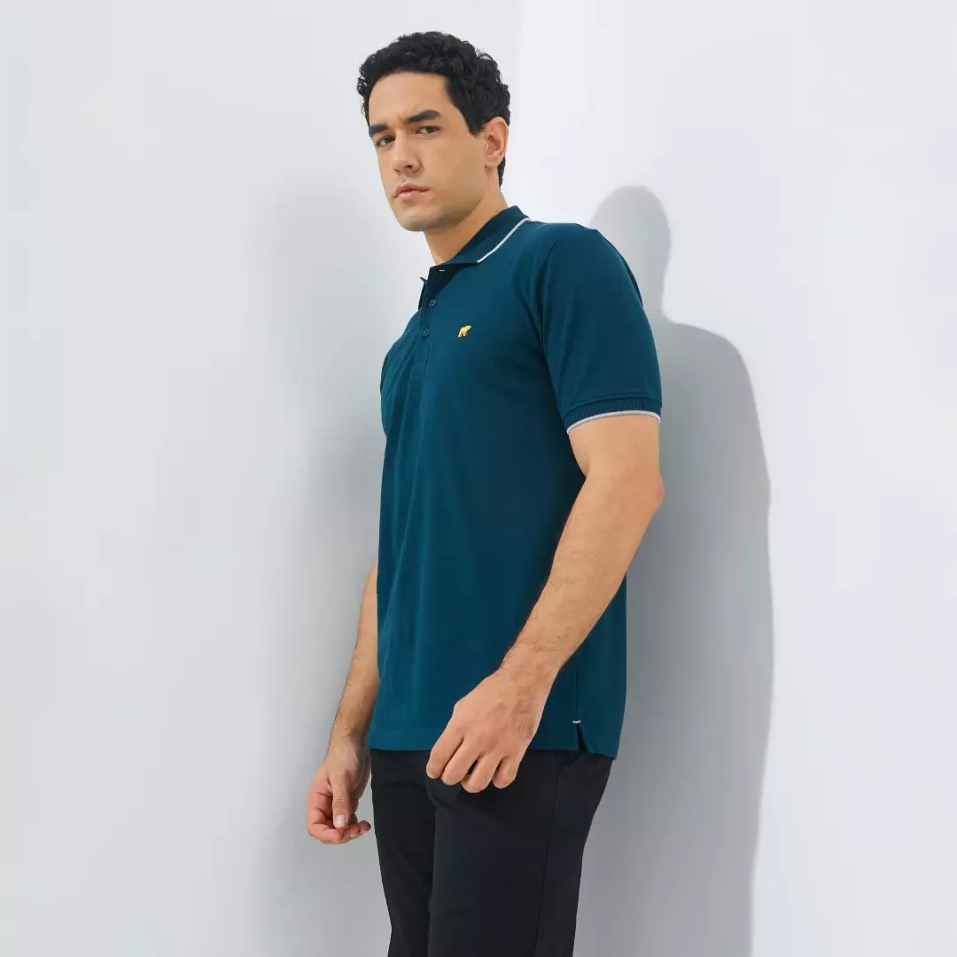 Jack Nicklaus Mandela Polo Shirt Pria Regular Fit Tosca Colour Tosca
