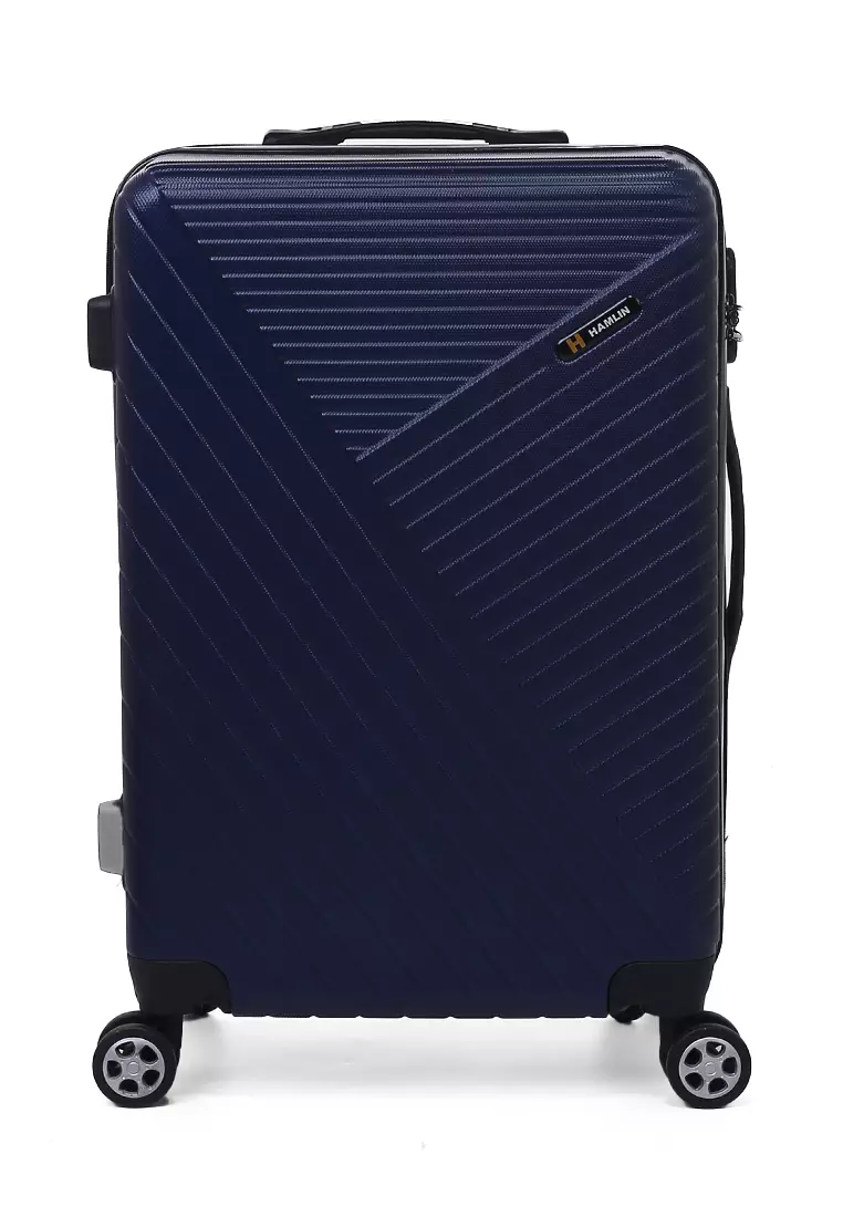 Isvara Tas Koper Hardcase Fiber One Set Unisex Large Compartment Suitcase Code Lock System Material ABS+PVC Coated ORIGINAL - Blue