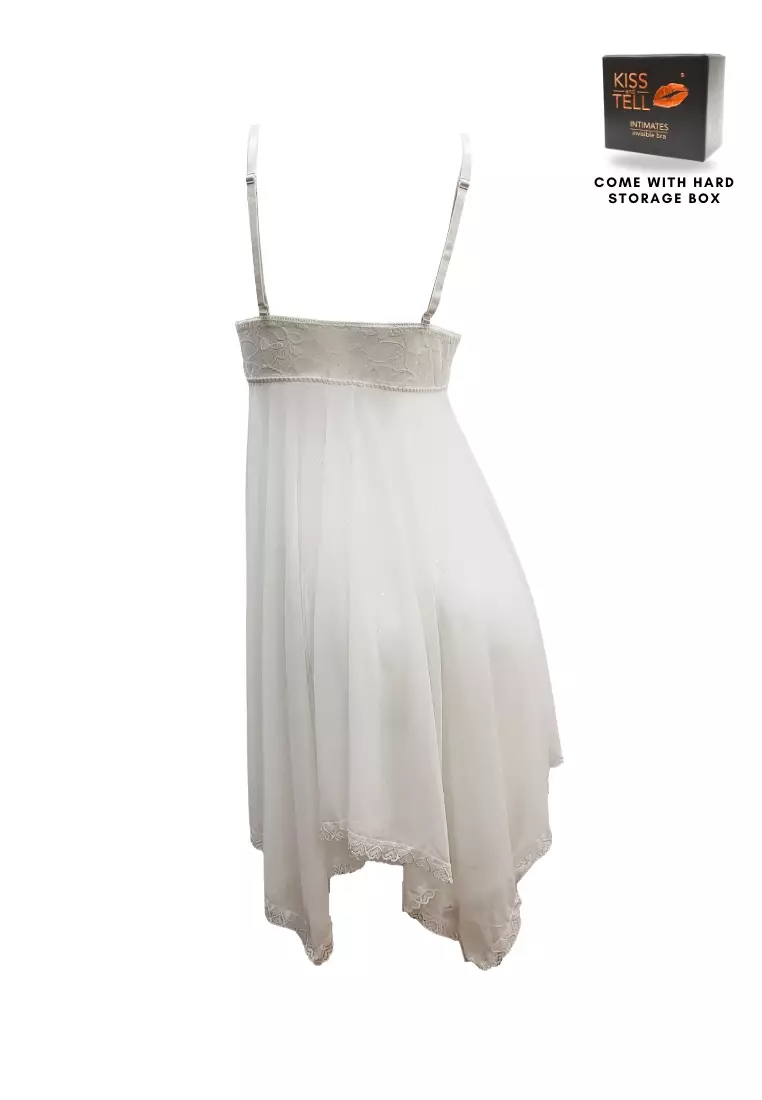 Premium Alurra Lingerie Corset Night Gown Nighties Ribbon in White