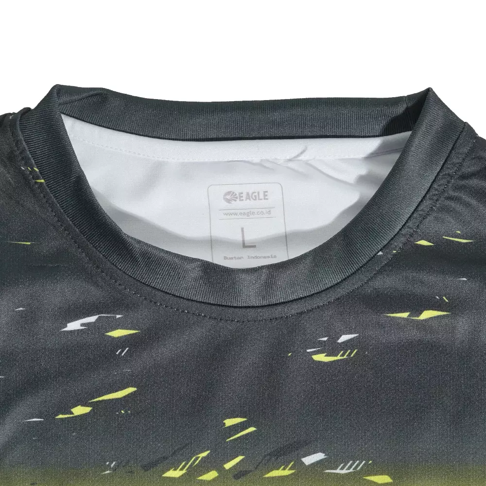 Eagle T Shirt Badminton Jersey Gradient - HITAM/CITRUN