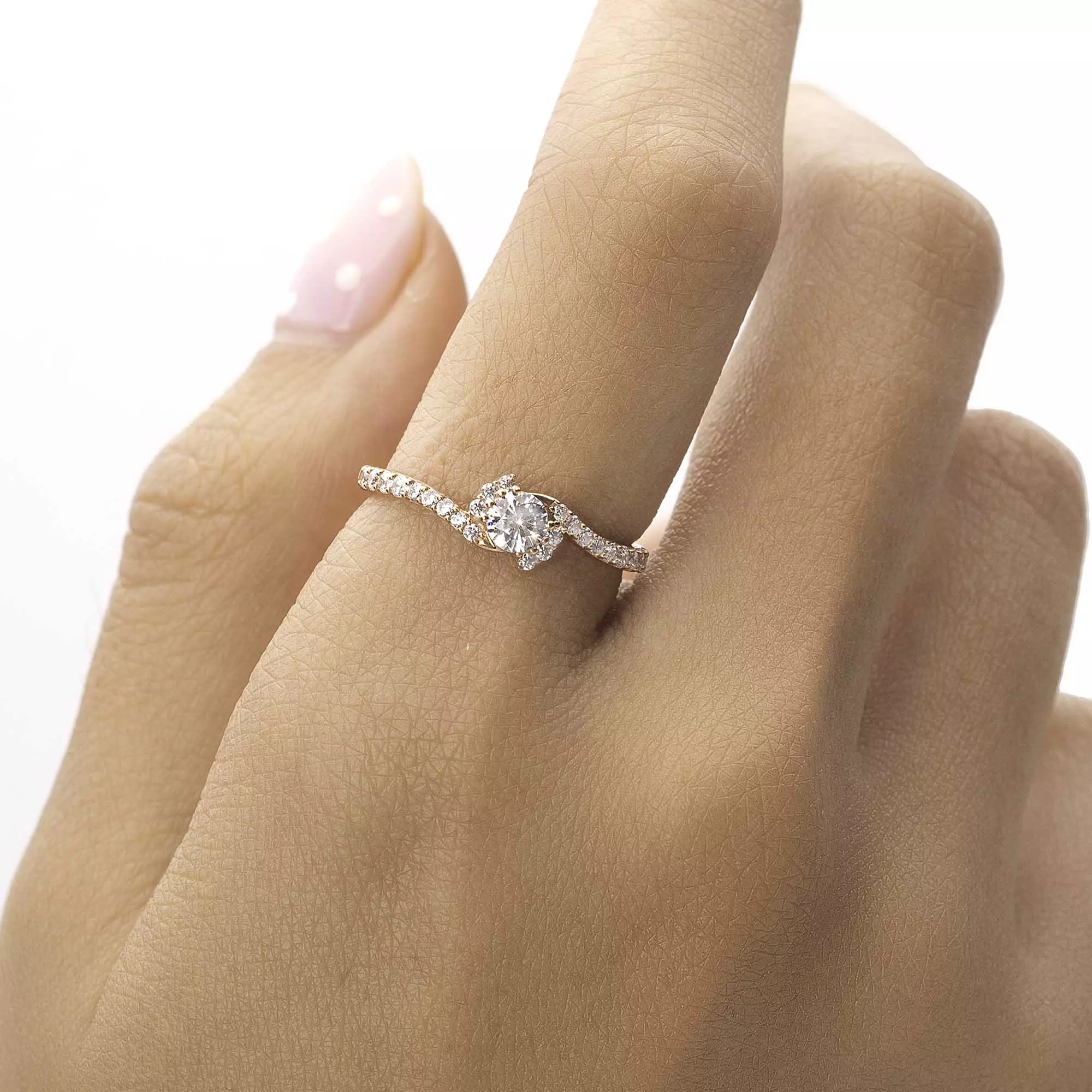 Cincin Emas 7k - Cyara Gold Ring - Avelia Collection - Juene Jewelry