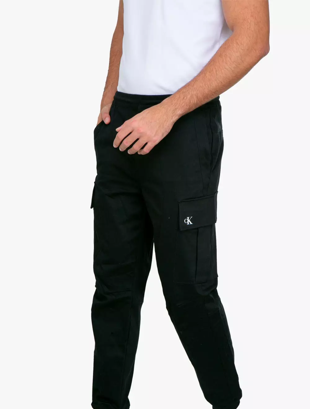 Calvin Klein Jeans - Woven Cargo Jogger Pants - Black - black