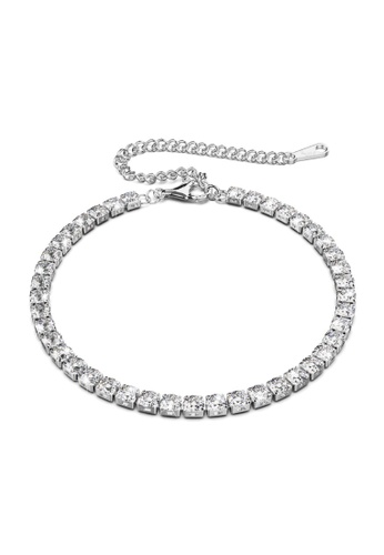 Krystal Couture gold KRYSTAL COUTURE Arena Crystal Tennis Bracelet Embellished with Swarovski® crystals-White Gold/Clear FFD05AC667017DGS_1