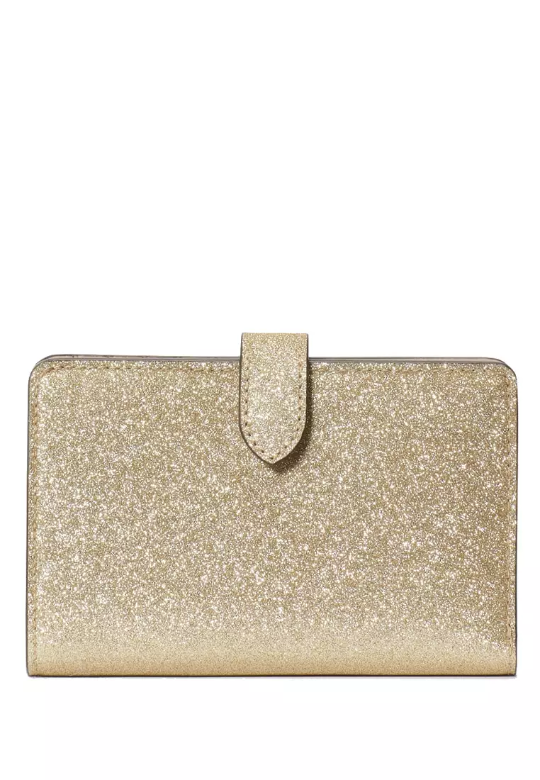 Kate spade glitter bifold wallet clearance