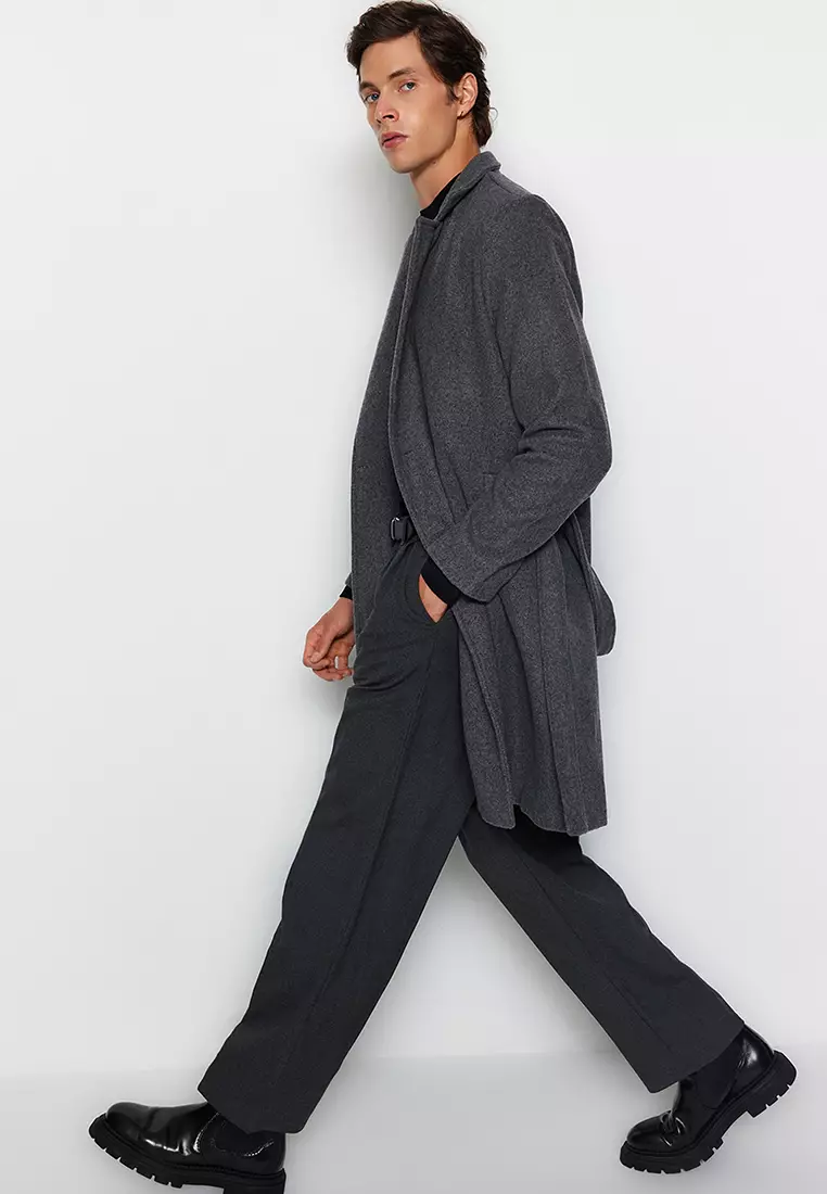 Men's Regular Fit Long Coat