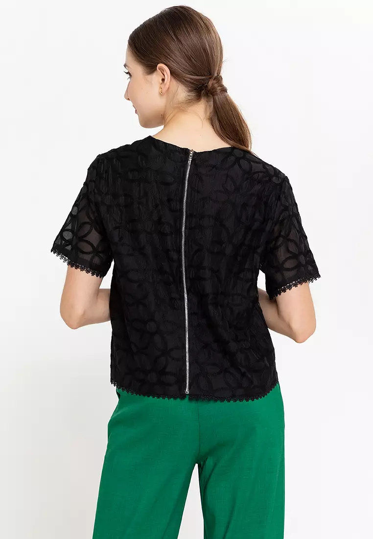 Chia Lace Waist Filipiniana Blouse