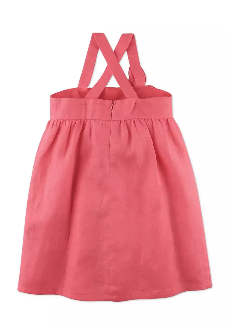 Girls Anya Dress With Floral Applique