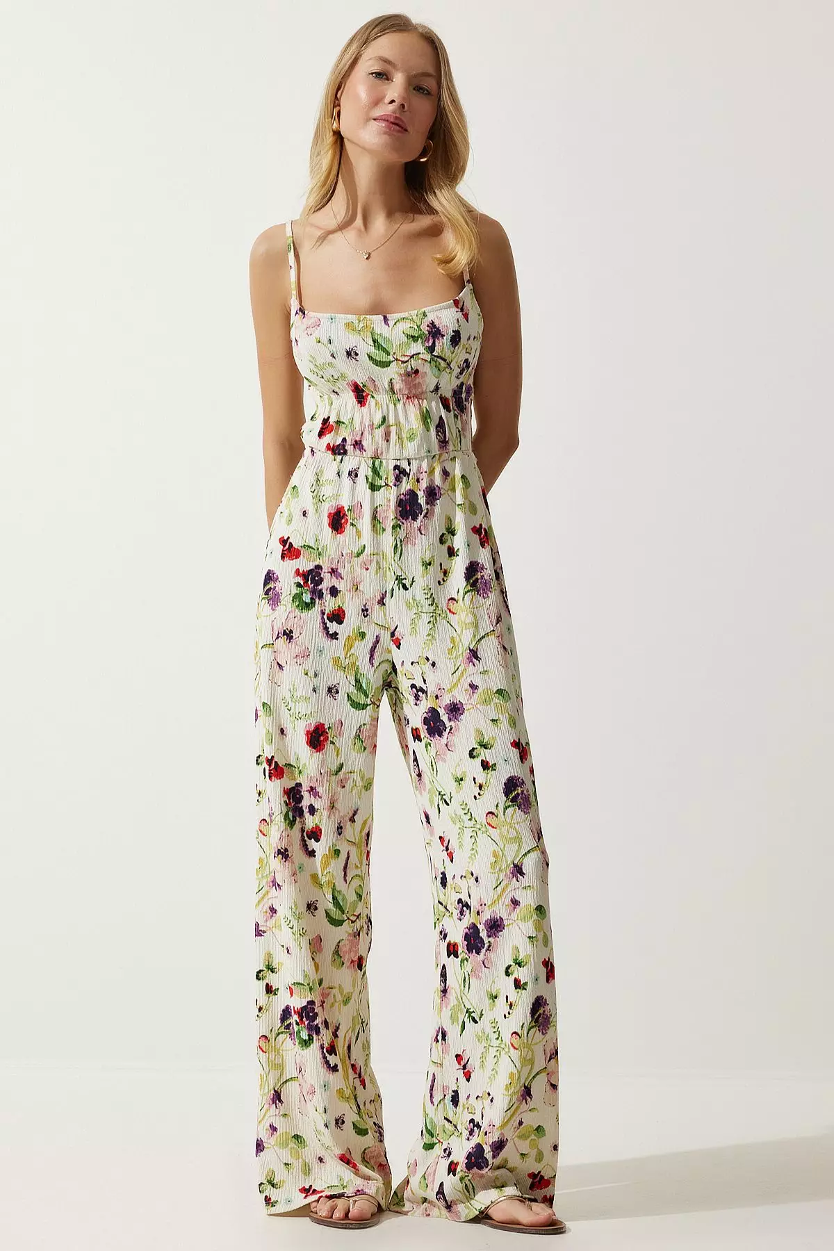 Pattern Cut Out Jumpsuit