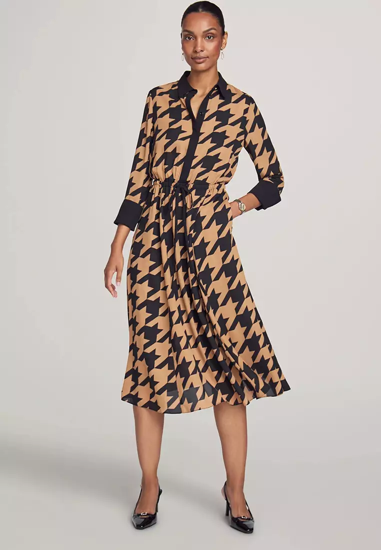 Buy Anne Klein Puff Sleeve Floral Print Midi Dress 2024 Online