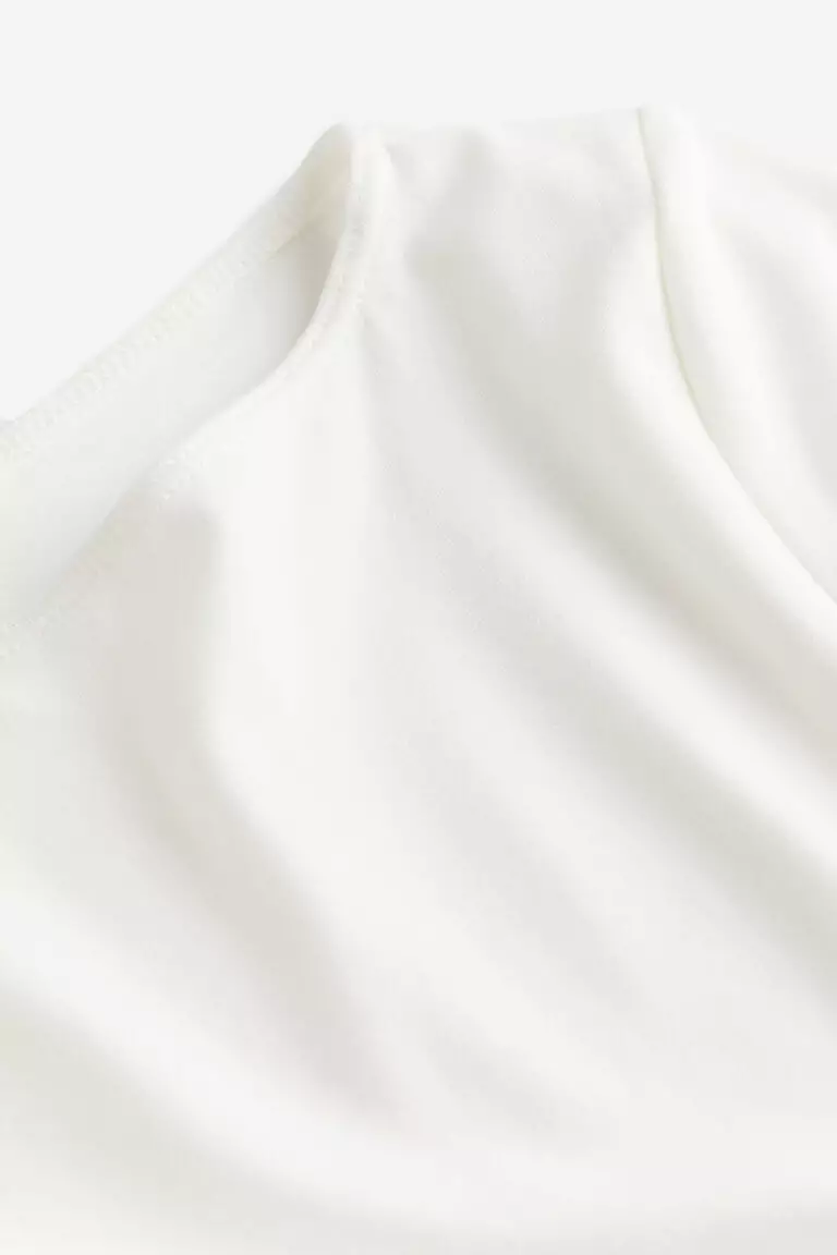 Boat-neck jersey top