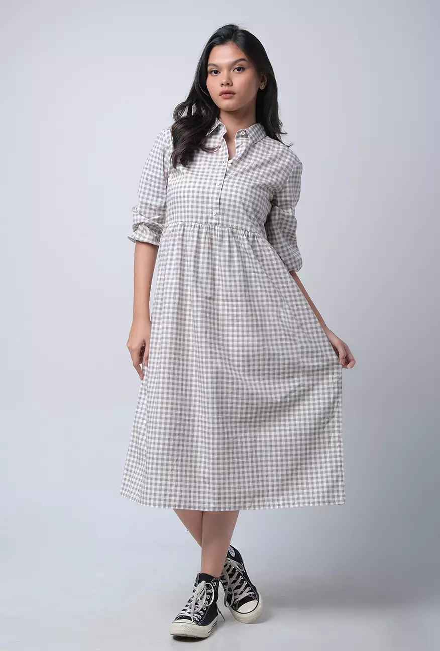 Dress Sherly White Olive