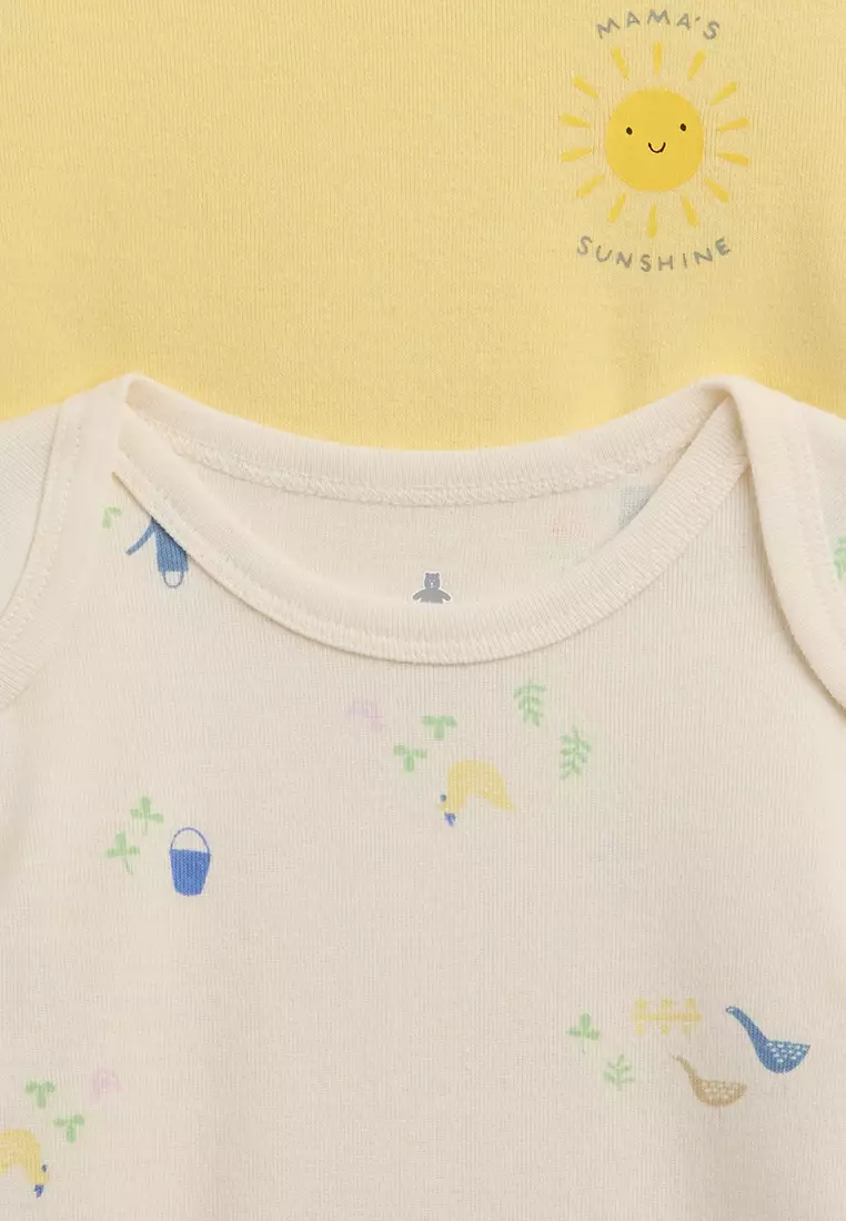 Short Sleeves Bodysuit 3-Pack