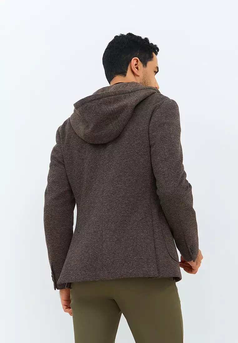 Jobb Darden-T2 Hybird Blazer Pria Slim Fit Dark Brown