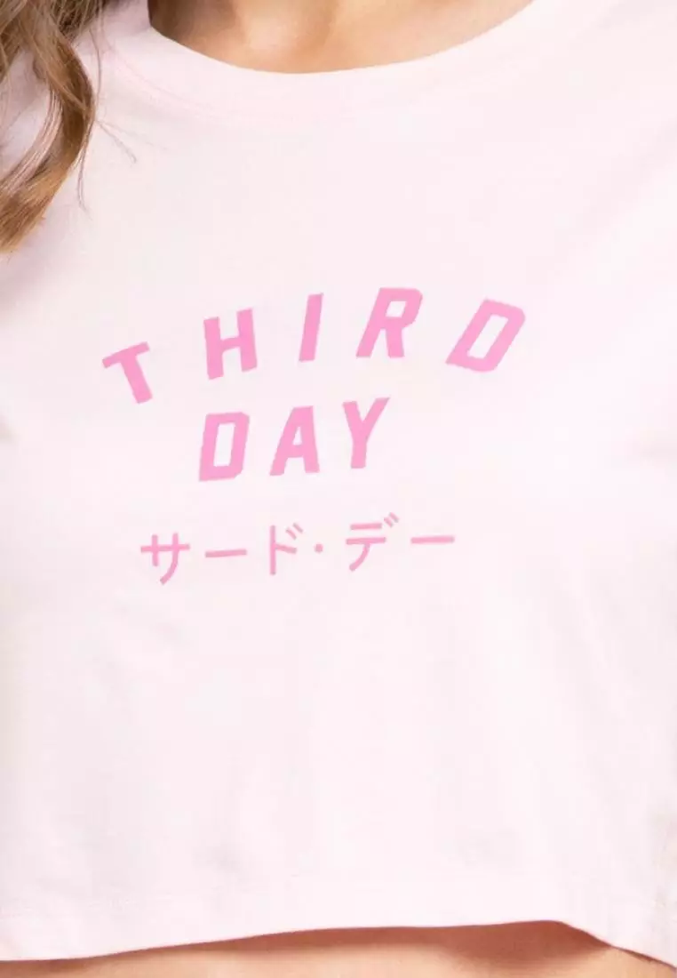 LTD30 thirdday crop top cl td simple light pink
