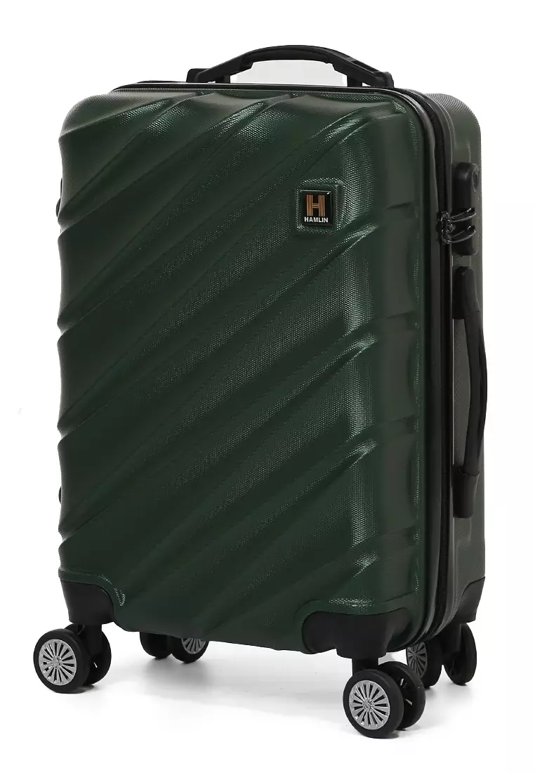 Carlton Koper Cabin Hardcase Unisex Size 20Inch Suitcase Combination Lock Large Compartment Material ABS+PVC Coated ORIGINAL - Dark Green