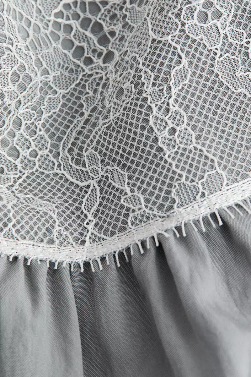 Lace-inset strappy dress