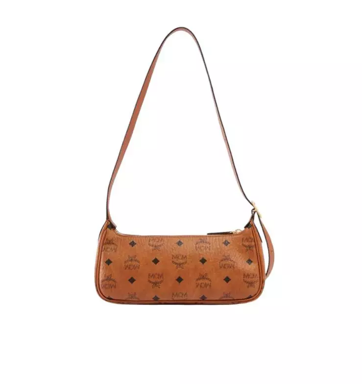 Jual MCM Mcm Aren Small Visetos Leather Shoulder Bag Cocnac