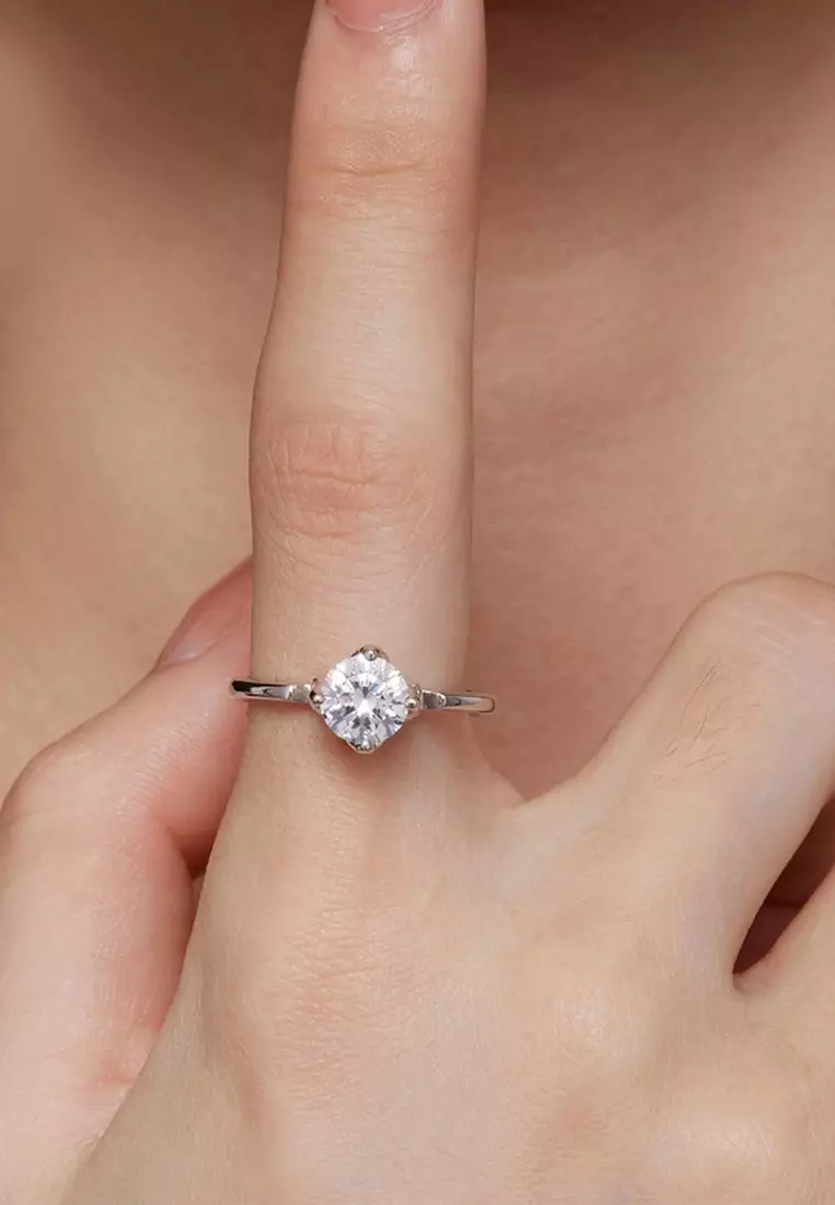 Buy LYCKA BYF1039 S925 Silver Carat Moissanite Ring 2025 Online