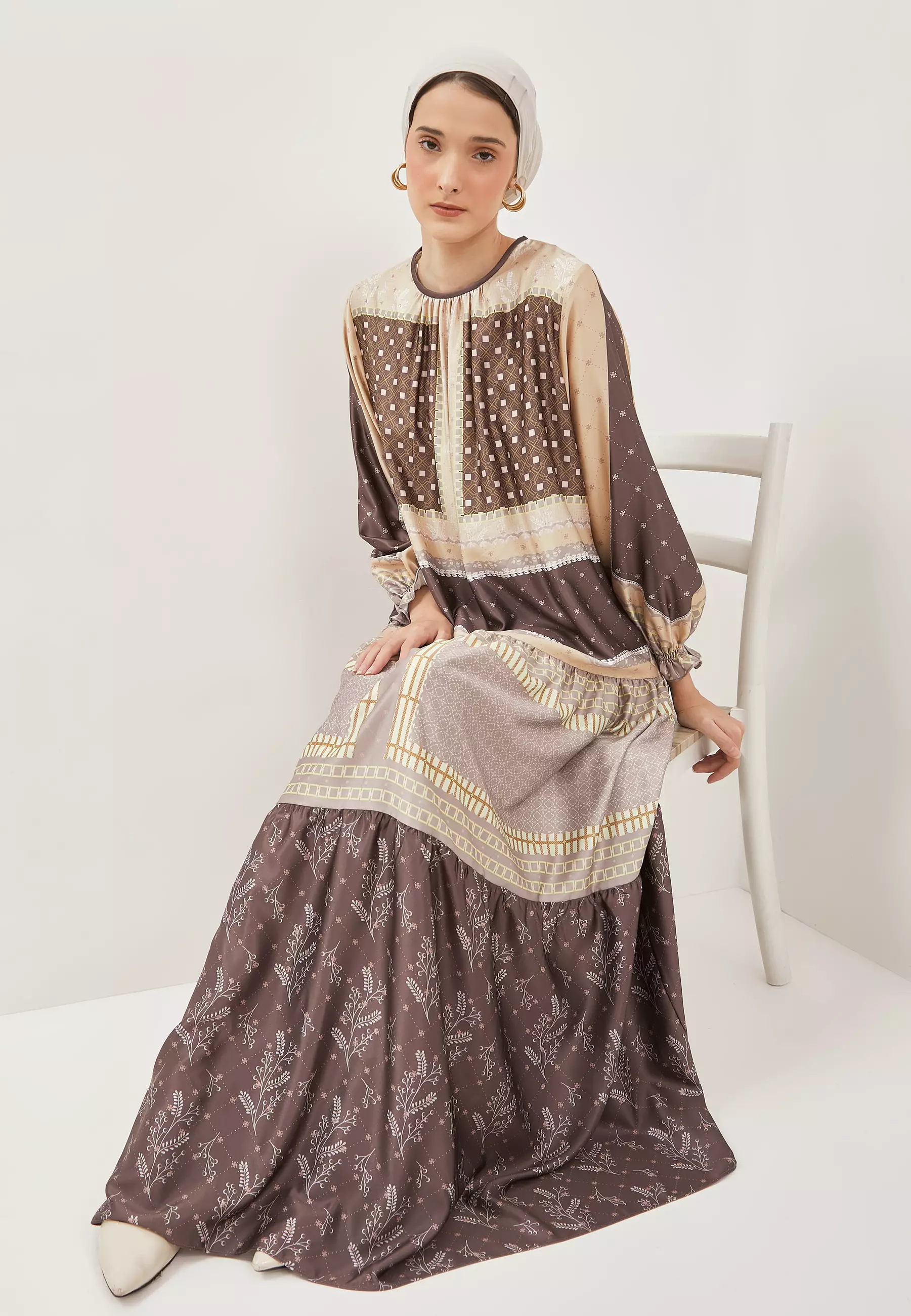 Kamilaa by Itang Yunasz Dress Minatory Brown