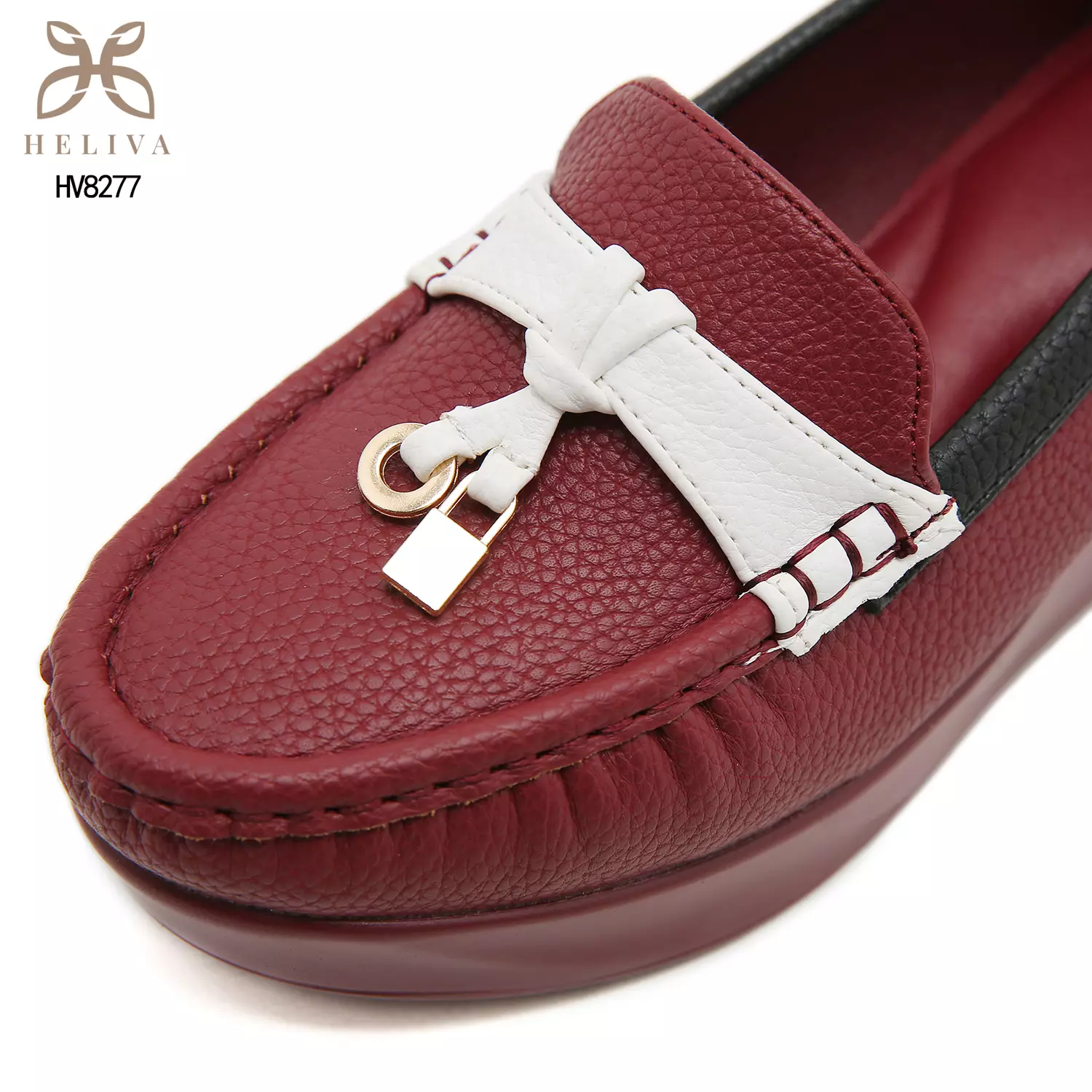 HELIVA AURETTA Premium Colorblock Tassel Wedge Loafers for Women HV8277