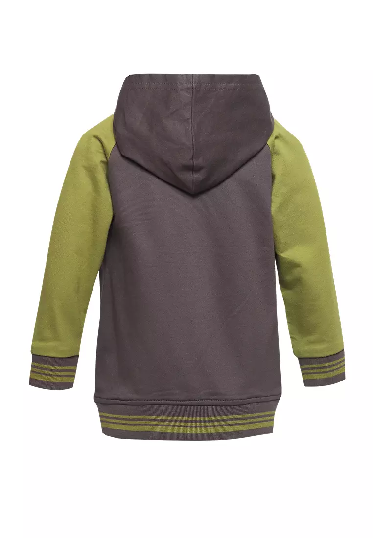 Qna Boy Plookphol Sweater Panjang anak Abu Hijau