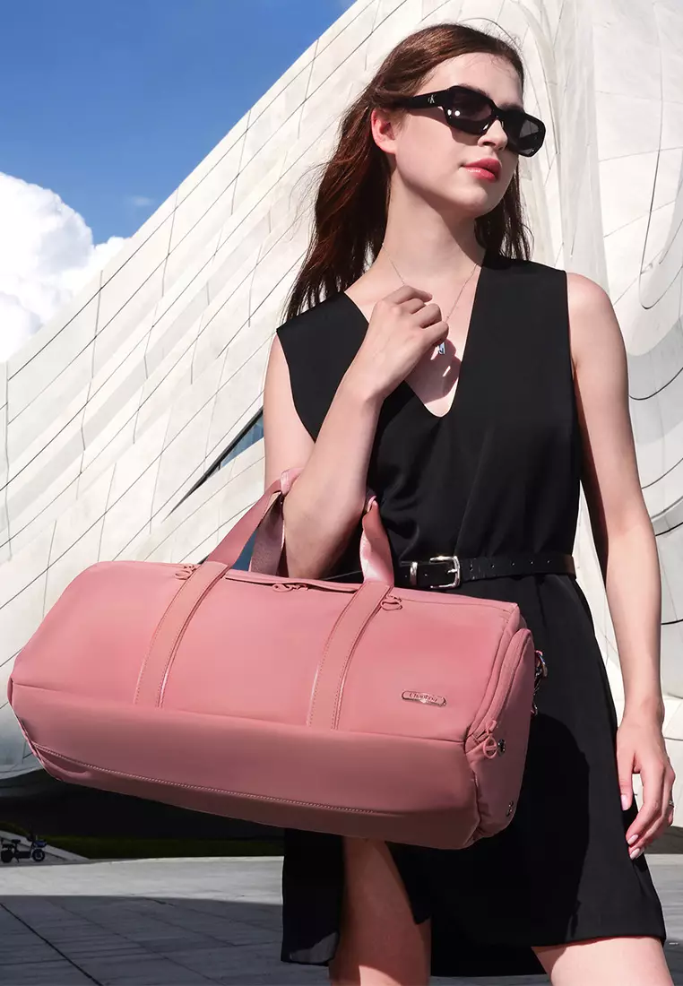 Premium Gym Bag Water Resistant Duffel Bag with Shoe Compartment and Detachable Shoulder Straps