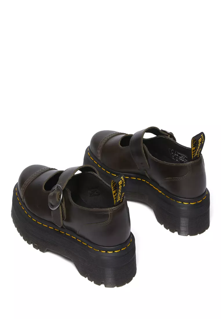 Addina Orleans Leather Platform Shoes Black - Women