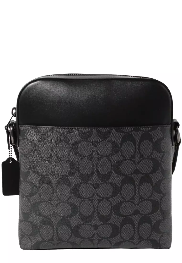 Buy Coach Coach Houston Flight Bag in Signature Canvas in Charcoal ...