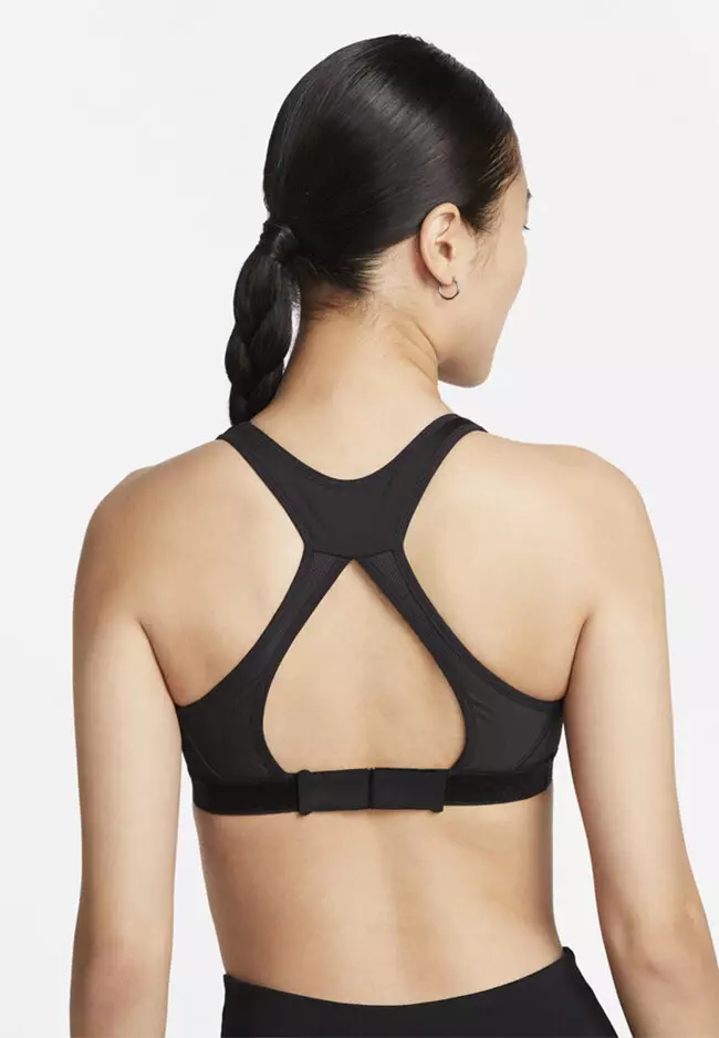 Women's bra Nike Swoosh Luxe Bra W - black/dark smoke grey