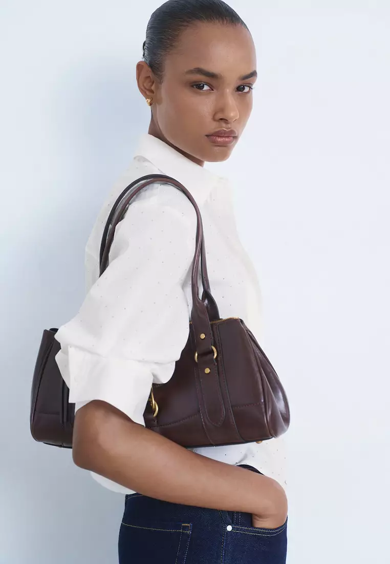 Rhinestone Cropped Shirt