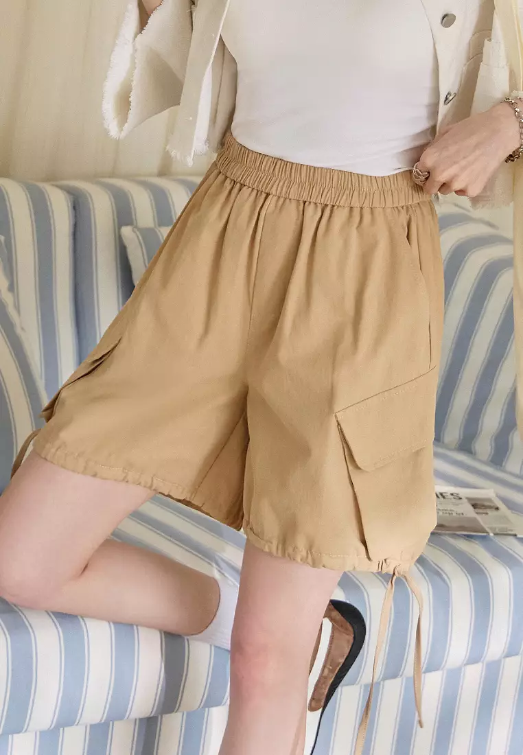 Pure Cotton Elasticated Drawstring Shorts [BA8027]