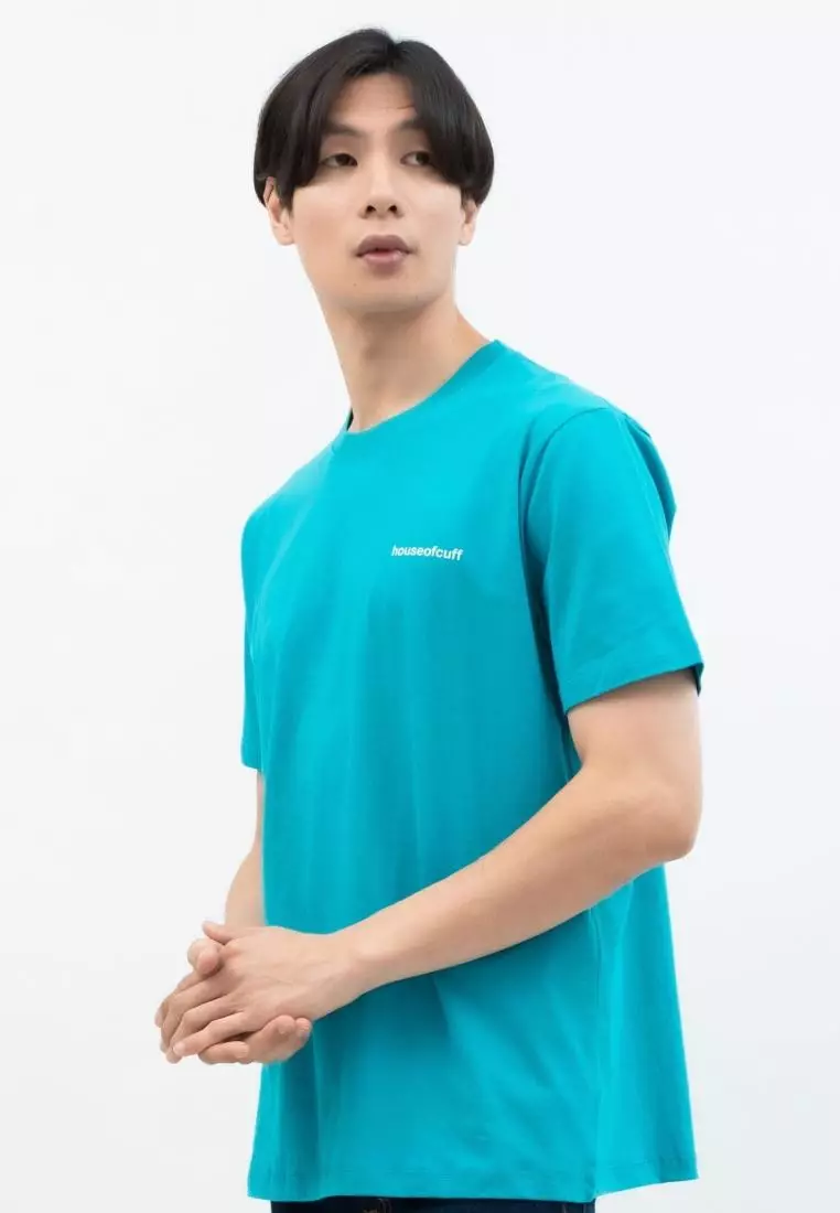 Kaos Polos Pria Premium Katun Combed Lengan Pendek Biru Langit