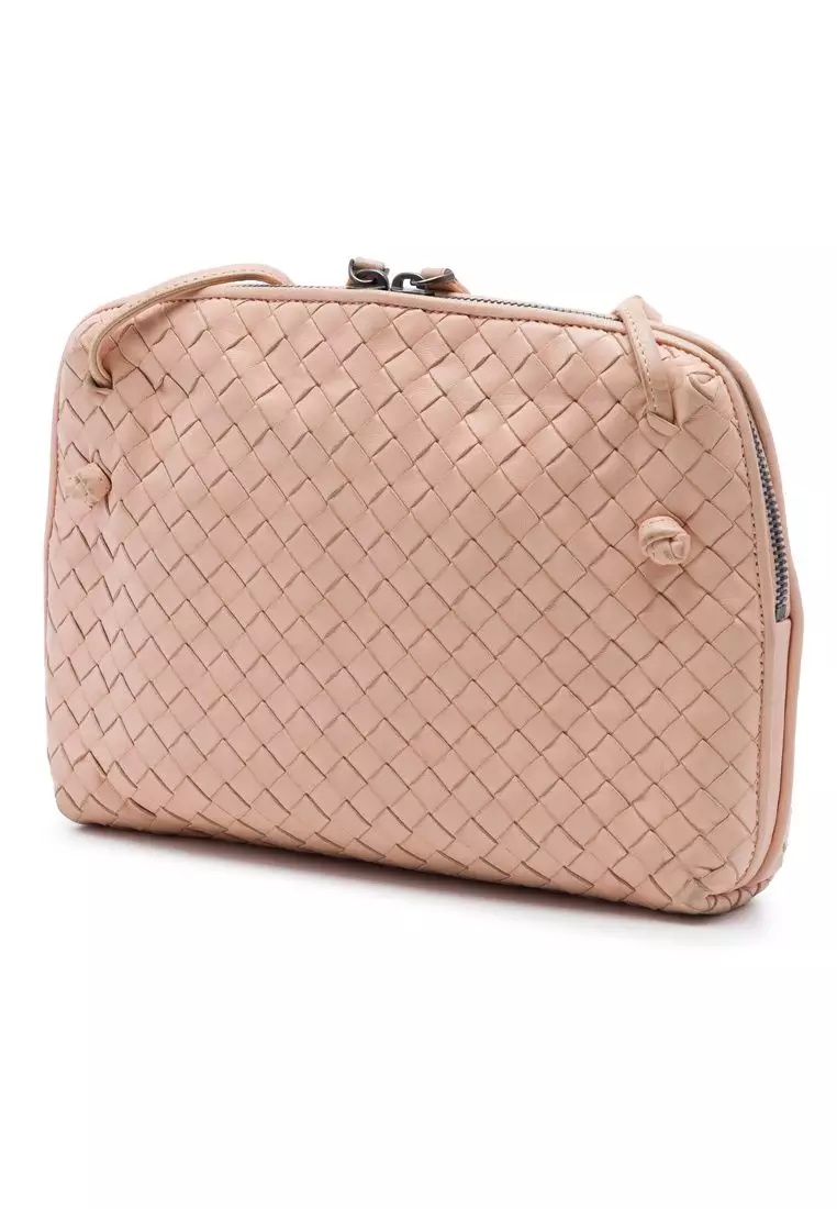 Pre-Loved Bottega Veneta Nappa Intrecciato Nodini Crossbody