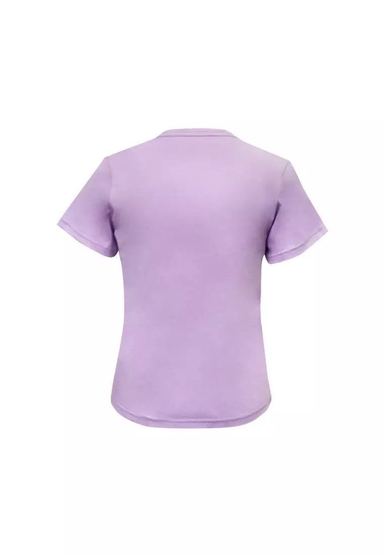 Ladies Purple Round Neck T-Shirt