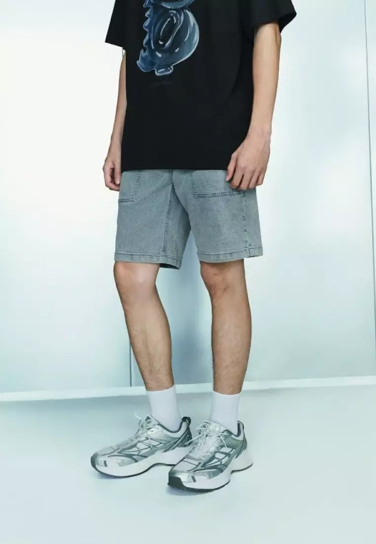 Mens drawstring deals jean shorts