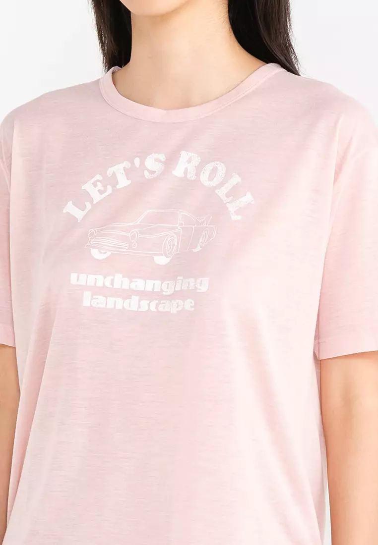 Buy Heather Vintage Sheer Print T-Shirt 2025 Online ZALORA