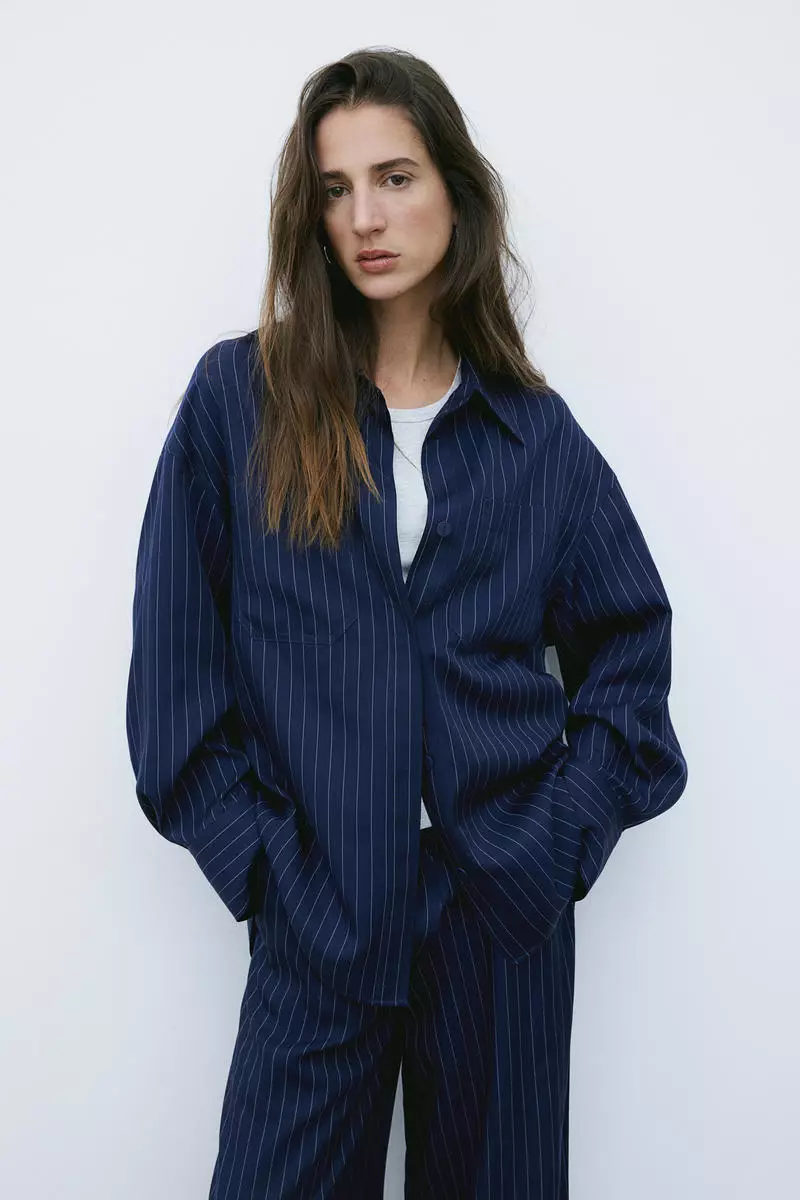 Oversized twill shirt