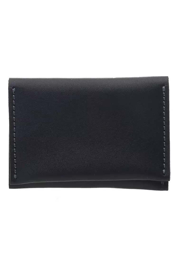 Zackly Card Holder Wallet Dompet Kartu Many Slot Handmade Material Genuine Leather Kulit 028 ORIGINAL - Black