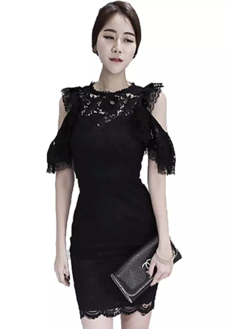 Buy Sunnydaysweety Lace Slim One-piece Dress UA0505461 Online | ZALORA ...