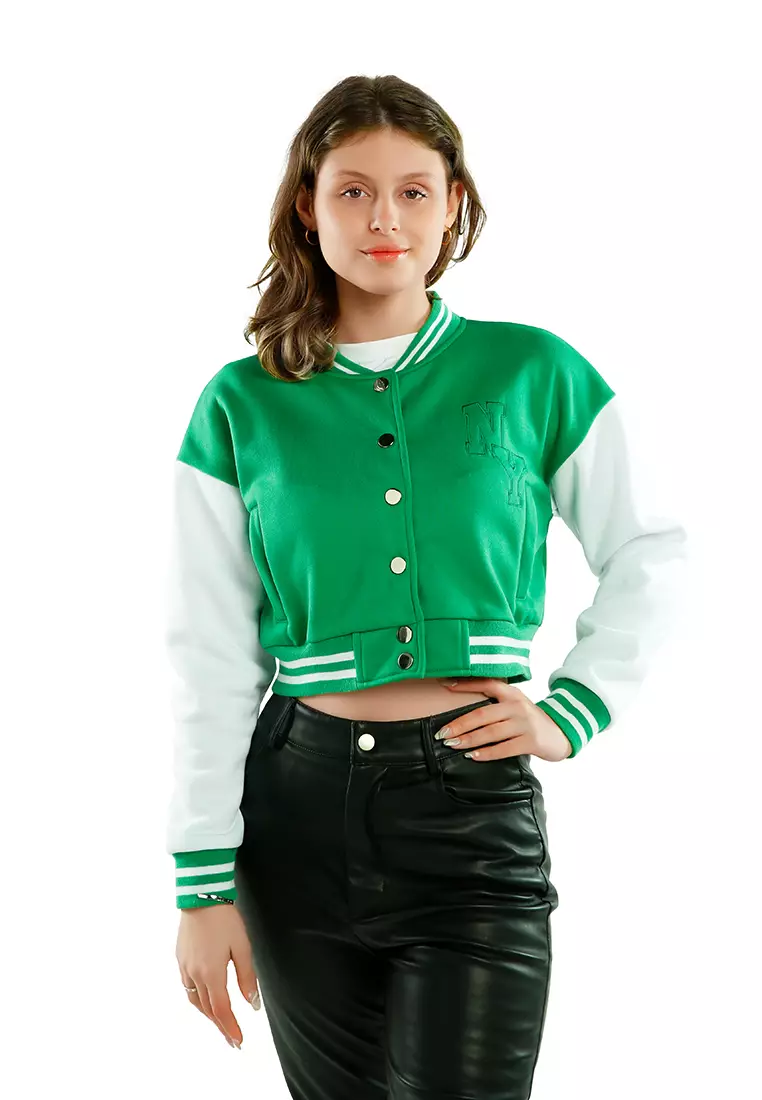 White jersey outlet jacket