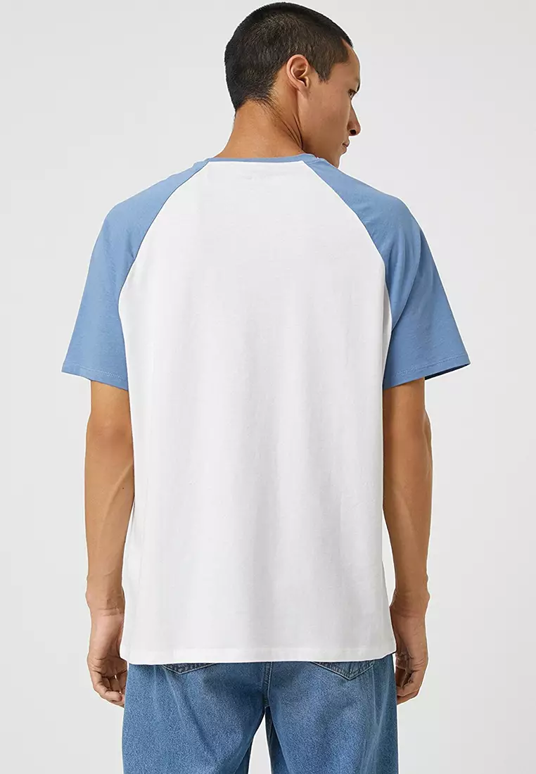 Buy KOTON Pocket Detailed T Shirt Raglan Sleeve Crew Neck 2024