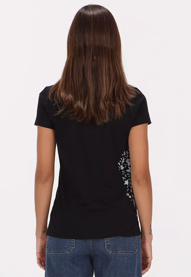 GST FLOWER SHOWER SHORT SLEEVE TEE BLK